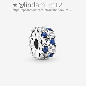 Pandora Clear & Blue Sparkling Clip Charm